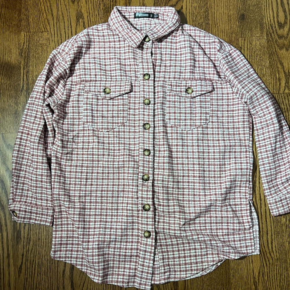 Missguided pink flannel